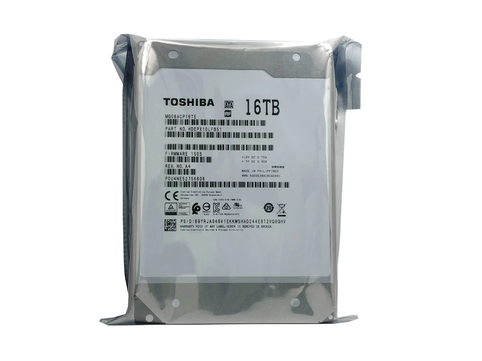 Toshiba MG08ACP16TE 16TB 512MB 7200RPM SATA 6.0Gb/s 3.5" Internal Enterprise HDD - Image 4 of 4