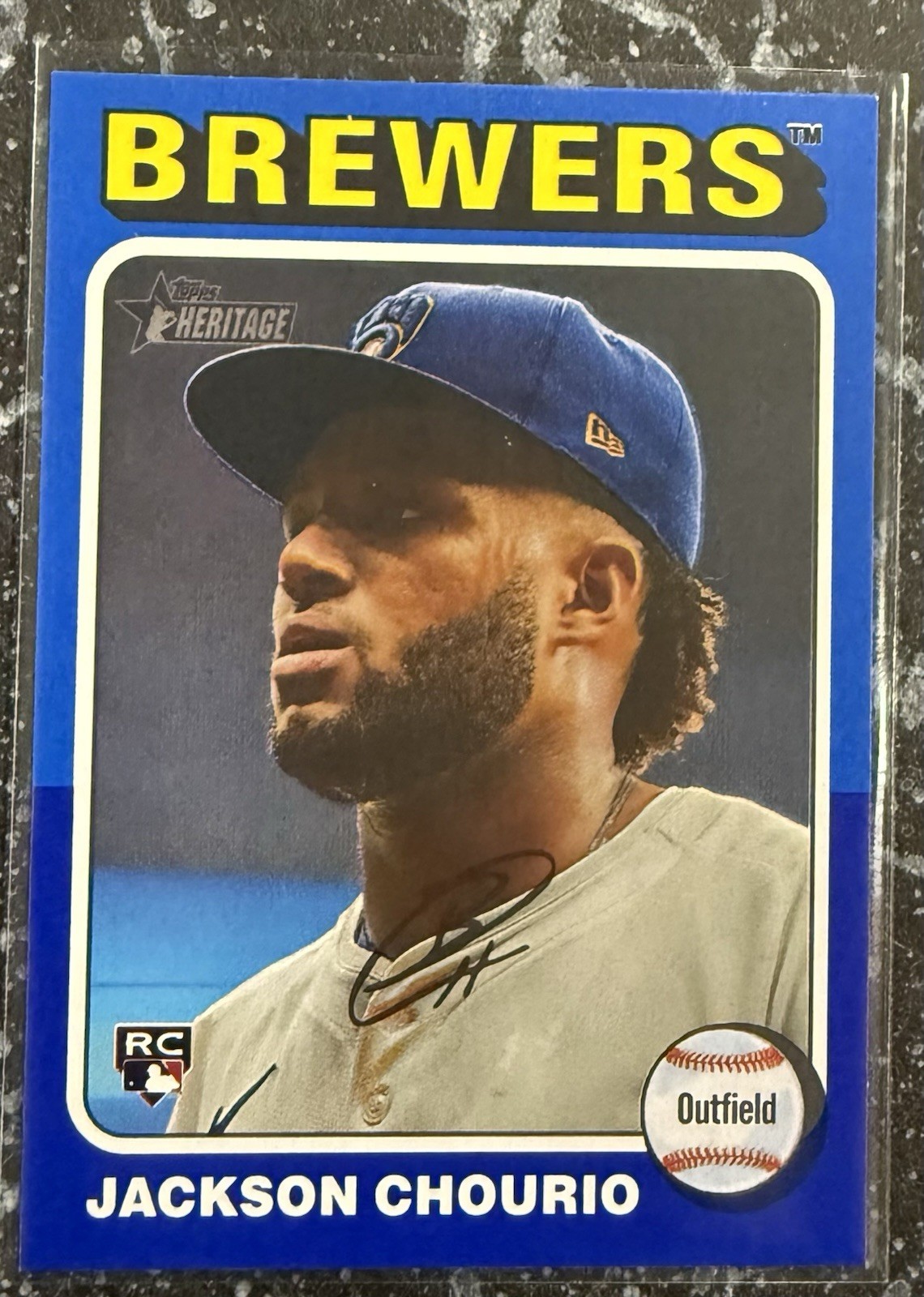 2024 Topps Heritage High Number - Jackson Chourio #632 Dark Blue Border (RC)