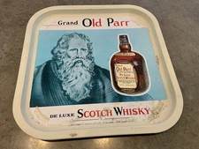 Grand Old Parr Scotch Whisky Metal Advertising Tray Rare!