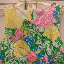 Lilly Pulitzer Romper Dress Womens Size 4 Colorful Floral Print Sleeveless