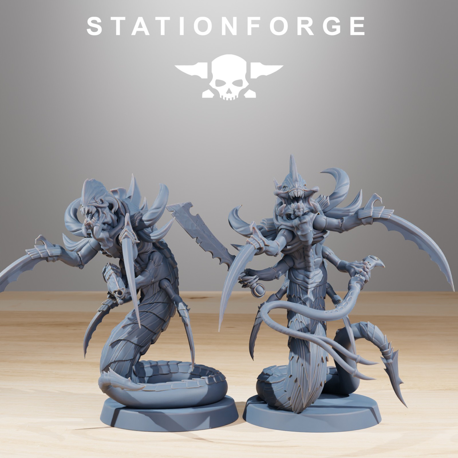 Station Forge Miniatures Xenarid Serpents Sci Fi Grim Dark Wargame Proxy Figure foto 2