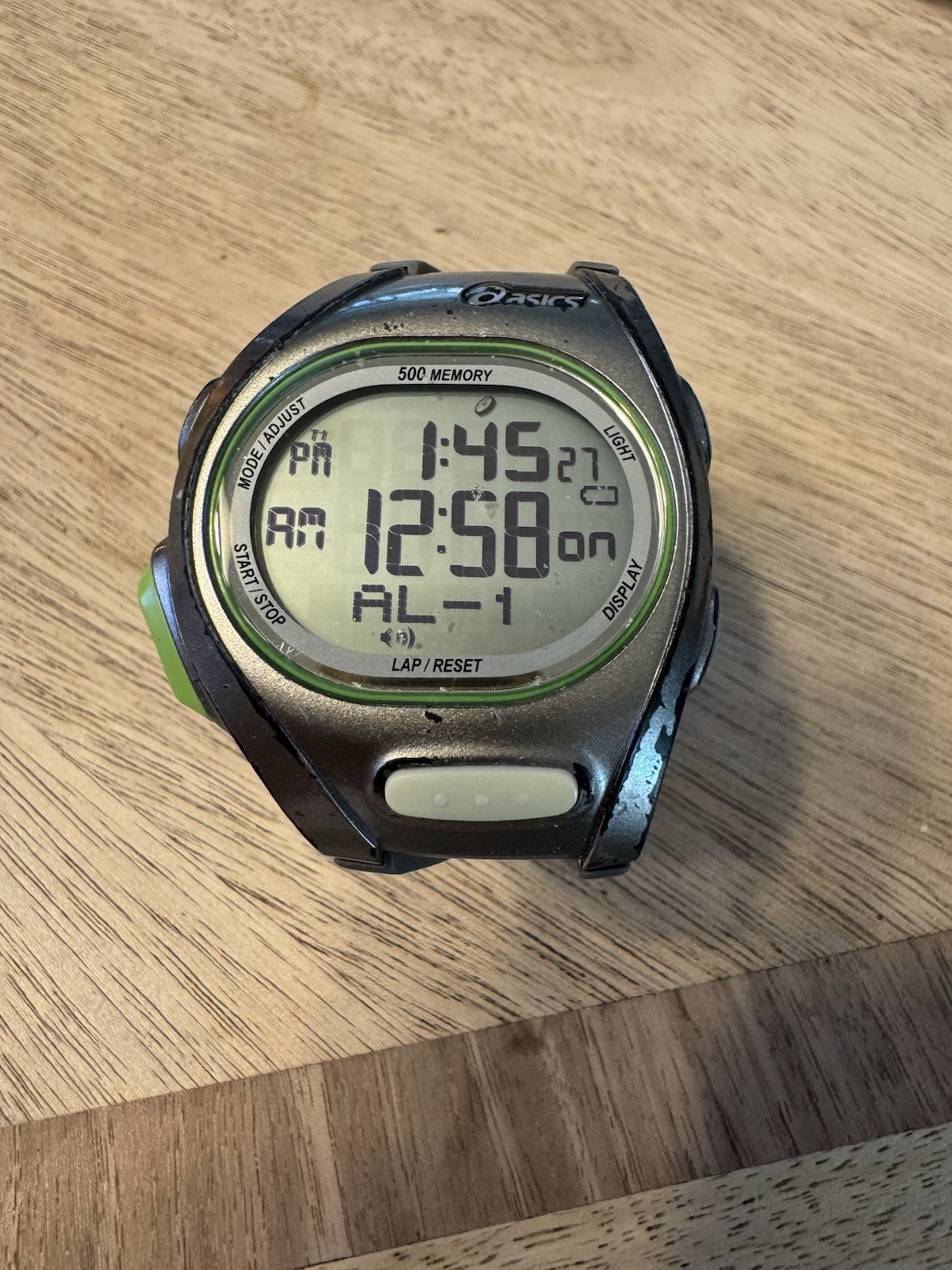 Asics Wj11-4000 Quartz Digital Watch Running Works Tested Marathon Iron Man Read