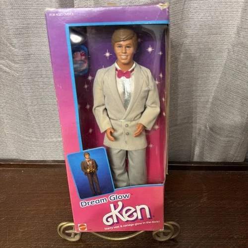 Vintage Barbie Dream Glow Ken Doll 1985 Mattel #2250 Never Removed From Box