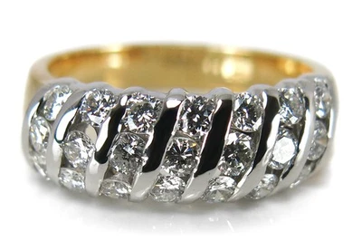 Ring Brillanten insg 0,42ct G/vvs 750 Gelbgold Weißgold [BRORS 15295] - Bild 1 von 4