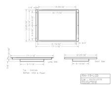 19 Inch Arcade Game LED Monitor for Arcade Cabinets, Jamma / MAME / MultiCade