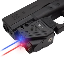Tactical Flashlight Laser Light Combo 800 Lumens Glock Extension Rail Rechargeab