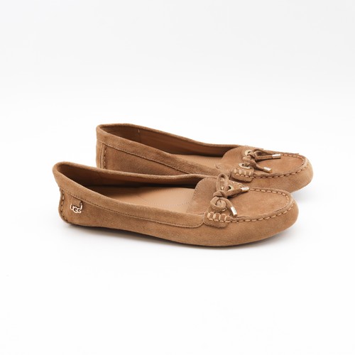 UGG Womens Loafers Brown Size UK 7 Suede Formal Footwear - Picture 2 of 8