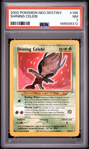 Shining Celebi (Unlimited) graded PSA 7 for sale on eBay