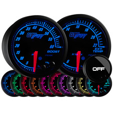 52mm Glowshift Elite 10 Color 60psi Boost 2200 Pyrometer Egt Diesel Gauges