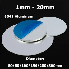 1mm-20mm Thick Round 6061 Aluminum Sheets Disc Plate Dia 50/80/100/150/200/300mm