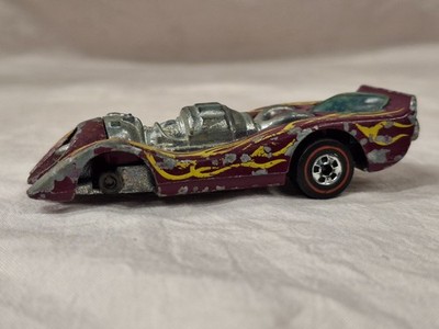 Hot Wheels Redline Jet Threat ''1970' Purple / Plum W/Flames - Hong Kong