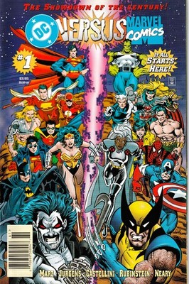 DC VS MARVEL #1 (1996) NEWSSTAND ~1ST PRINT ~ MARZ JURGENS CASTELLINI ~ FINE