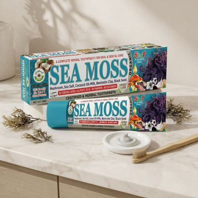 ORGANIC TOOTHPASTE- AL RIYAN SEA MOSS 100% Natural Fluoride free