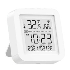 White Smart Thermometer Hygrometer Wi-Fi Temperature Humidity Sensor Monitor
