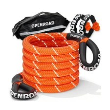 Kinetic Recovery Tow Rope, 36000 Lbs, 1x30ft, w/ Soft Shackle