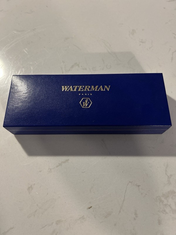 Waterman Paris Blue Marble  Pen & Pencil Set w gift case