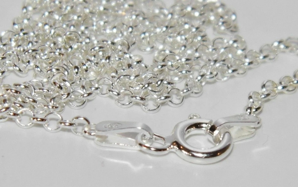 Sterling Silver Belcher Chain Necklace - 16" 18" 20" 22" 24" 26" 30" - Image 3 of 4