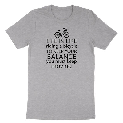 Funny Bike Shirt Bicycle T-shirt Life is Like Riding Tee Birthday Gift Outdoor