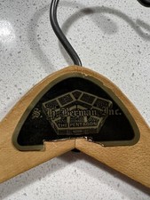 Vintage S H Bergman PENTAGON MCM Hollywood Regency Clothes Coat Wood Hanger