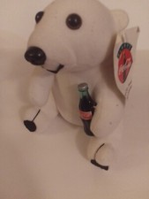 Coca Cola Coke Polar Bear Collectible 6 Inch Plush Bear Holding A Bottle Of Coke
