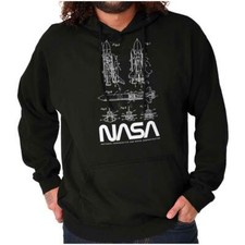 NASA Space Shuttle Rocket Science Astronaut Hoodie Hooded Sweatshirt Men Women