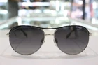 Burberry Tara BE3122 1005T3 Silver/Black Pilot Sunglasses