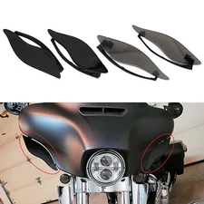 Side Wing Windshield Wind Deflectors for Electra Glide Street Glide Trike 14-22