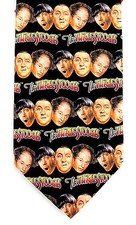3 Stooges Men's Comedy Neck Tie Moe Larry Curly Official Licensed Black Necktie