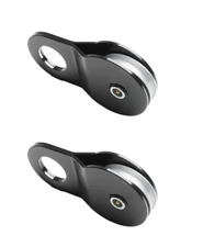 2x Snatch Blocks 8TON recovery Winch Pulley offroad Tow 16000lbs black  ATV UTV