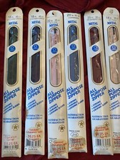 LOT OF 6 NEW METAL ZIPPERS vintage ASSORTED COLORS LENGTHS TALON COATS & CLARKS