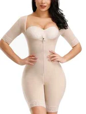 Short Sleeve Push Up Underbust Postpartum Recovery Slimming Full Body Shaper