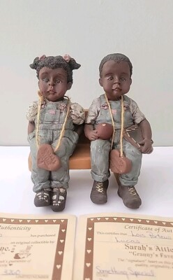 Vintage Sarah's Attic Granny's Favorites Lucas & Libby W/Bench COA Limited Editi