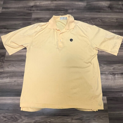 Fairway & Greene Shirt Mens Polo Extra Extra Large Yellow Short Sleeve