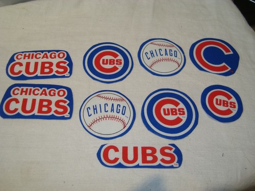 Chicago Cubs MLB Baseball Cotton Fabric Iron-On Patches Appliques - Picture 2 of 4