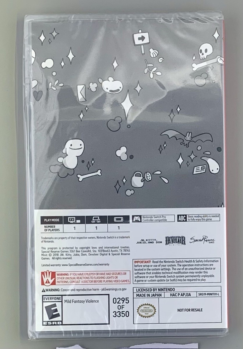 Minit #295/3350 Nintendo Switch Special Reserve Games Limited Run