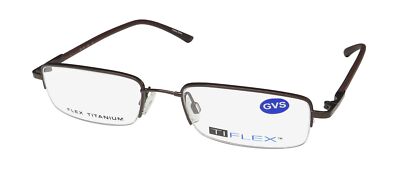 TIFLEX T1602 TITANIUM EYEGLASS FRAME/GLASSES HALF-RIMLESS LIGHT WEIGHT OPTICAL