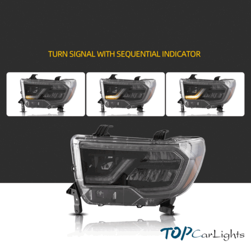 VLAND Full LED Headlights Fits For Toyota Tundra 07-13 Sequoia 08-21 Sequential - Foto 9 di 13