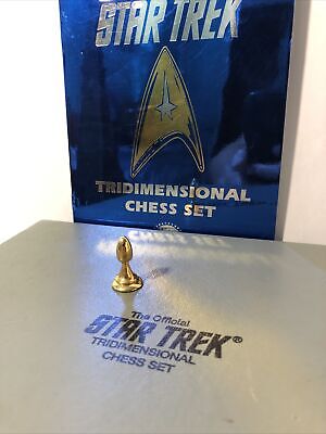 Star Trek Tridimensional 3D Chess Silver Pawn. Single Piece 1994