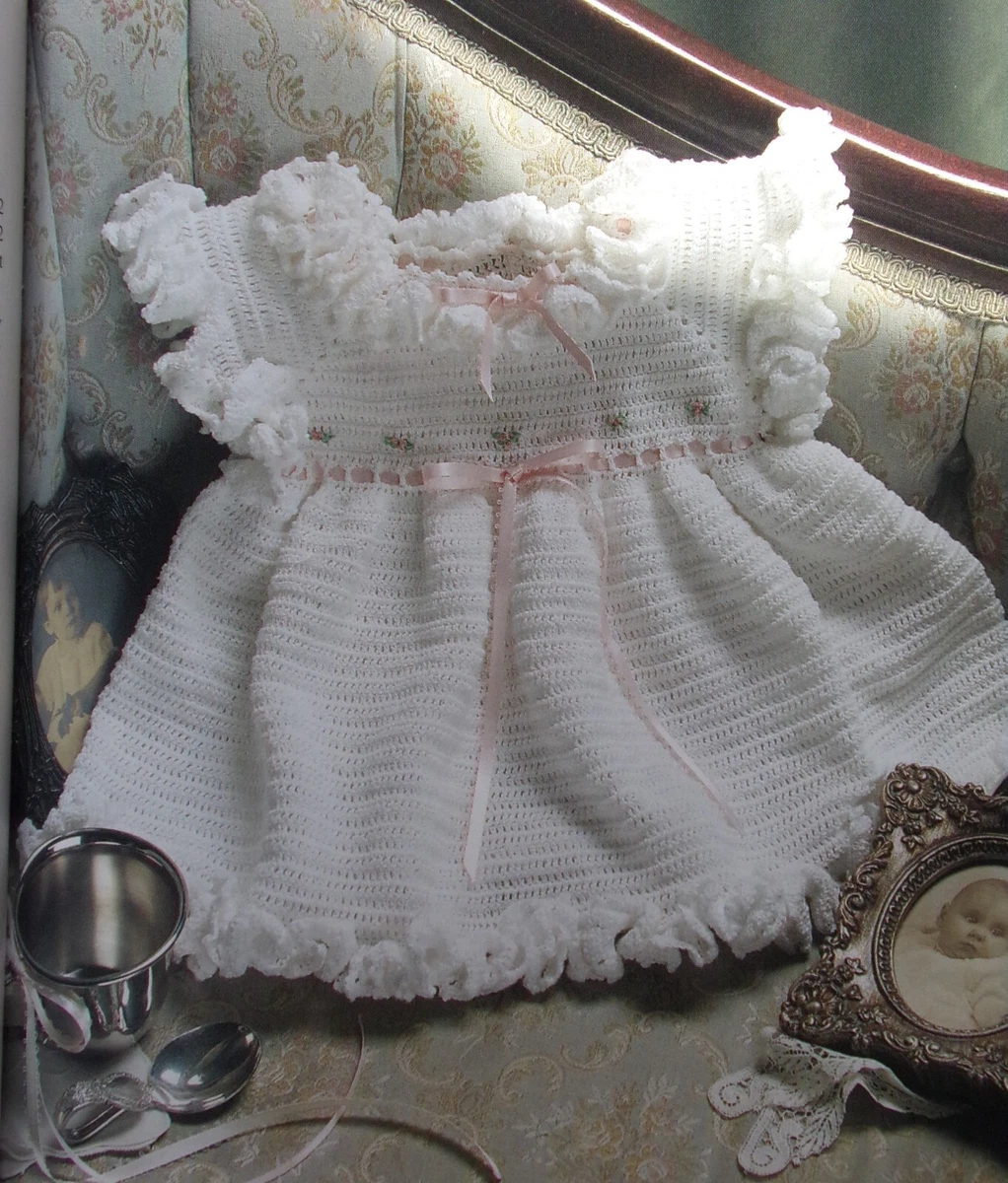 Crochet baby store christening dress