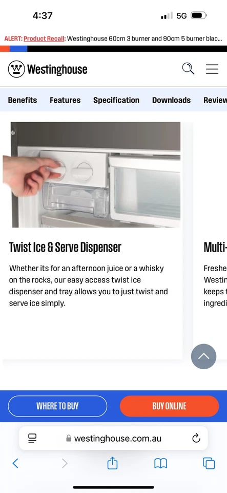 Westinghouse 425L Bottom Mount Fridge Freezer Silver Stainless Steal - image 3 of 4