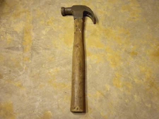 LOTS OF BAD WEAR Vintage 14" Wooden Handle Claw Hammer Weighs 1 pound 8 ounces