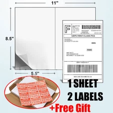 200-4400 Address Labels Laser Ink Jet USPS Click N Ship 8.5 5.5 half sheet eBay