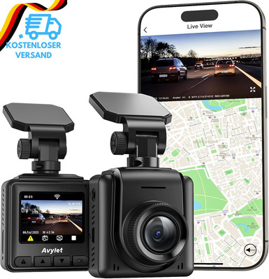 Dashcam Auto Wifi 2K, Mini Vorne Autokamera Unterstützt Externes Gps-Modul,App,I