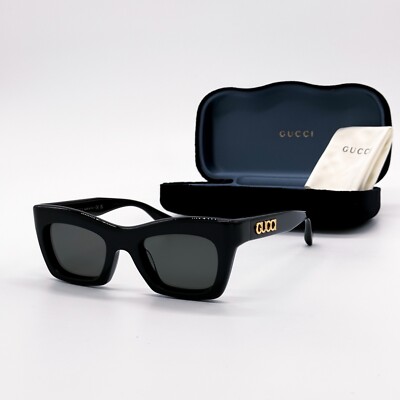 NEW GUCCI GG1773S 001 CAT EYE BLACK GREY WOMEN SUNGLASSES 