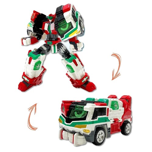 Metal Cardbot Mega Ambuler Ambler Korean Transforming Action Figure Robot Toy - Picture 2 of 4