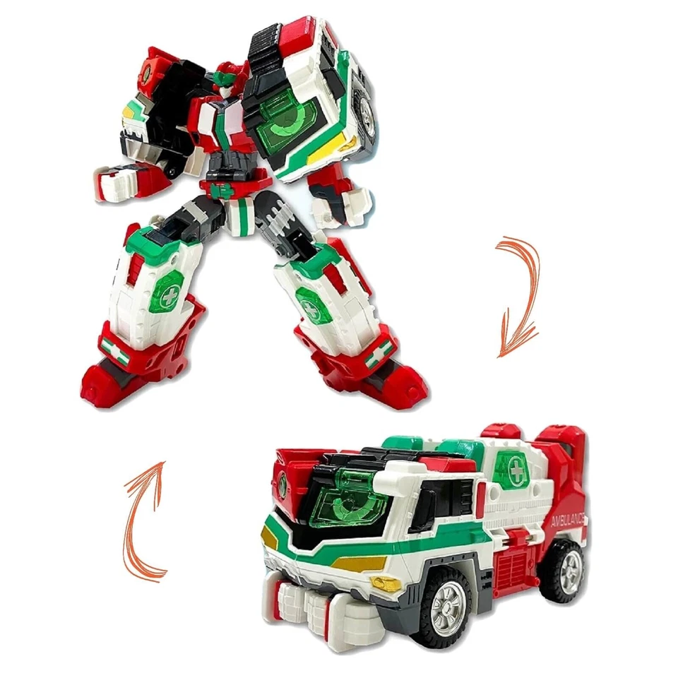 Metal Cardbot Mega Ambuler Ambler Korean Transforming Action Figure Robot Toy - Image 2 of 4