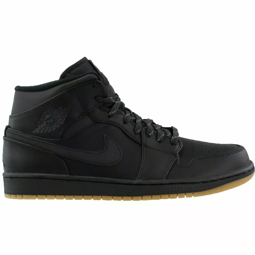 Nike Air Jordan 1 MID Winterized Black Anthracite Basketball Trainers AA3992 002