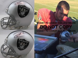 derek carr signed helmet