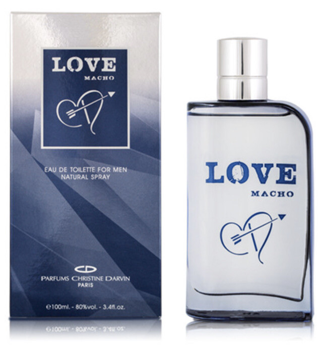 Eau de toilette homme Love Macho flacon 100ml en verre lourd aux essences de bois précieux