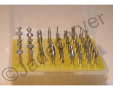 50pc Small Head Diamond Burr Set, 400 grit Set